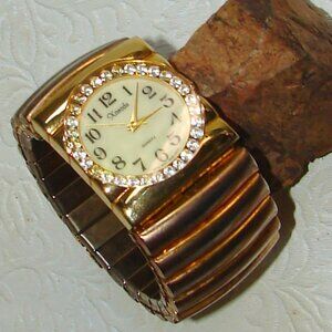 Vnt Xanadu Womens Quartz WATCH, Bangle Band w/Rhinestones,Hong Kong, Nd Batt C46
